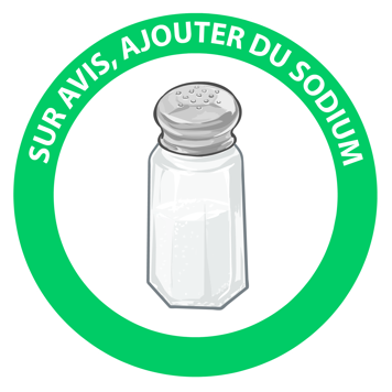 Sur avis, ajouter du sodium